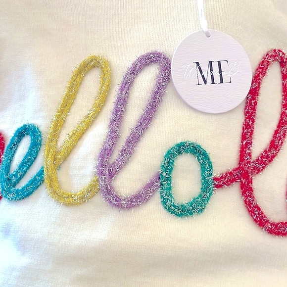 NWT Hellolove ivory oversized sweater by Wanna B Me - Picture 4 of 7